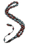 İşlemeli Kuka Ağacı Tesbih 9 x 14 mm Arpa Kesim - T-1860
