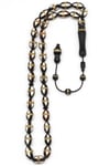 İşlemeli Kuka Tesbih 7 x 11 mm Arpa Kesim