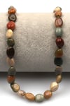 Jasper Doğal Taş Dizi 7 x 10 mm Mercimek Kesim - DZ-1260