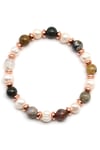 Jasper-İnci Doğal Taş Bileklik 8 mm Küre Kesim - BLK-2312