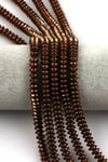 Kahverengi Renkli Hematit Dizi 3 x 8 mm Rondel Kesim