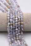Kalsedon Doğal Taş Dizi 6 x 8 mm Mercimek Kesim - DZ-1269