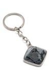 Karlı Obsidyen Doğal Taş Anahtarlık - ANH-0163