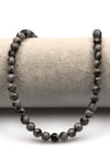 Karlı Obsidyen Doğal Taş Dizi 6 mm Küre Kesim - DZ-1111