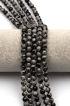 Karlı Obsidyen Doğal Taş Dizi 6 mm Küre Kesim - DZ-1111