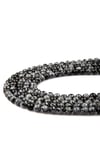 Karlı Obsidyen Doğal Taş Dizi 8 mm Küre Kesim
