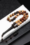 Karma Ağaç Tesbih 10 mm Küre Kesim - T-1823