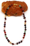Kehribar-Çakra Doğal Taş Bebek/Çocuk Kolyesi-33 cm