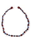 Kehribar – Lapis Lazuli Doğal Taş Bebek Diş Kolyesi