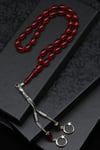 Kırmızı Sıkma Tesbih 6 x 10 mm Arpa Kesim