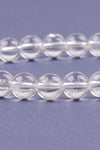 Kristal Kuvars Doğal Taş Bileklik 6 mm Küre Kesim