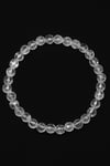 Kristal Kuvars Doğal Taş Bileklik 6 mm Fasetli Küre Kesim - BLK-2325