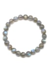 Labradorit ( AA Kalite ) Doğal Taş Bileklik 8 mm Küre Kesim