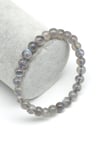 Labradorit ( AA Kalite ) Doğal Taş Bileklik 7 mm Küre Kesim