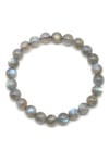 Labradorit ( AA Kalite ) Doğal Taş Bileklik 8 mm Küre Kesim