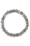 Labradorit ( AA Kalite ) Doğal Taş Bileklik 7 mm Küre Kesim