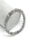 Labradorit ( AA Kalite ) Doğal Taş Bileklik 7 mm Küre Kesim