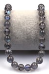 Labradorit (AA Kalite) Doğal Taş Dizi 10 mm Küre Kesim - DZ-1432