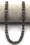 Labradorit (AAA Kalite) Doğal Taş Dizi 8 mm Küre Kesim