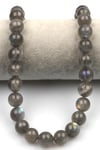 Labradorit Doğal Taş Dizi 11-12 mm Küre Kesim
