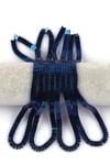 Lacivert Hematit Doğal Taş Dizi 7 x 1 mm W Kesim