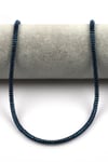 Lacivert Renkli Hematit Dizi 2 x 4 mm Rondel Kesim