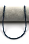 Lacivert Renkli Hematit Dizi 2 x 4 mm Rondel Kesim