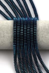 Lacivert Renkli Hematit Dizi 3 x 6 mm Rondel Kesim