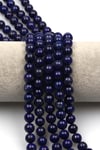 Lapis Lazuli (AA Kalite) Doğal Taş Dizi 8 mm Küre Kesim - DZ-1084