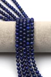 Lapis Lazuli (AA Kalite) Doğal Taş Dizi 6 mm Küre Kesim - DZ-1109