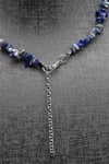Lapis Lazuli ( Çelik Klipsli ) Doğal Taş Kırıktaş Kolye 