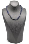Lapis Lazuli ( Çelik Klipsli ) Doğal Taş Kırıktaş Kolye 