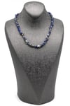 Lapis Lazuli ( Çelik Klipsli ) Doğal Taş Kırıktaş Kolye 
