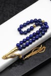 Lapis Lazuli Doğal Taş 925 Ayar Gümüş Tesbih 7 mm Küre Kesim - T-1784