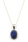 Lapis Lazuli Doğal Taş 925 Ayar Gümüş Kolye