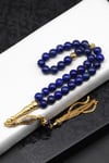 Lapis Lazuli Doğal Taş 925 Ayar Gümüş Tesbih 7 mm Küre Kesim - T-1784