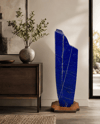Lapis Lazuli Doğal Taş Ahşap Standlı Jeot - JE-0010