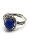 Lapis Lazuli Doğal Taş Ayarlanabilir Yüzük - YZK-0112