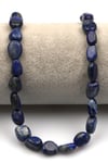 Lapis Lazuli Doğal Taş Dizi 10 x 13 mm Mercimek Kesim - DZ-1229