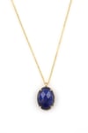 Lapis Lazuli Doğal Taş Gold Renkli Kolye