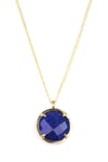 Lapis Lazuli Doğal Taş Gold Renkli Kolye