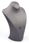 Lapis Lazuli Doğal Taş Gold Renkli Kolye