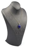 Lapis Lazuli Doğal Taş Gold Renkli Kolye