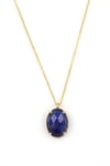 Lapis Lazuli Doğal Taş Gold Renkli Kolye