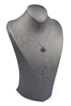 Lapis Lazuli Doğal Taş Gümüş Renkli Kolye