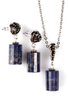 Lapis Lazuli Doğal Taş Kolye – Küpe Set