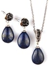 Lapis Lazuli Doğal Taş Kolye – Küpe Set