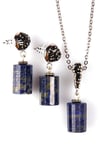 Lapis Lazuli Doğal Taş Kolye – Küpe Set