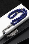 Lapis Lazuli Doğal Taş Tesbih 925 Ayar Gümüş 10 mm Küre Kesim