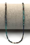 Lapis Lazuli-Krizokol Doğal Taş Dizi 2 mm Fasetli Küre Kesim - DZ-1318